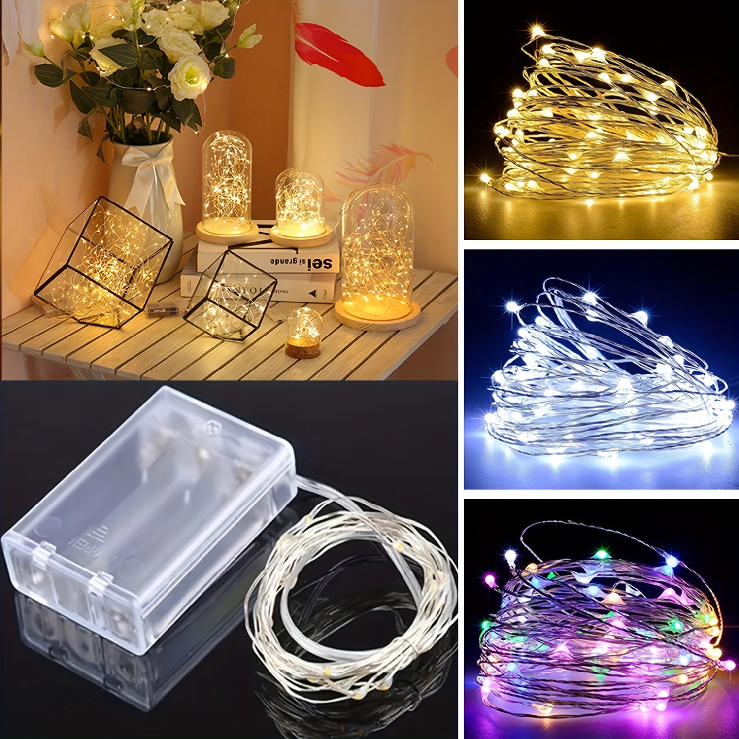 1pc Creative String Lights For Bedroom, Party, Wedding, For Outdoor Camping Hiking, Christmas Halloween Decoration, 1m10/2m20/3m30/5m50/10m100 LED Lights, Gifts For Mom, Mother's Day, Ramadan Valentine's Day Decoration - Image 8