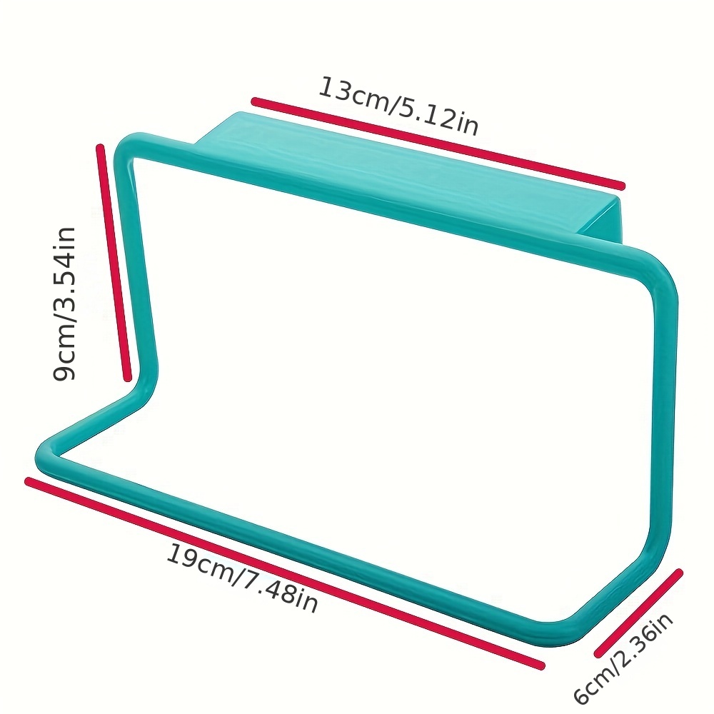 1pc Hanging Towel Rack, Towel Holder For Kitchen Toilet Cabinet Door, Bathroom Free Punch Wall Hanging Towel Hanger - Image 7