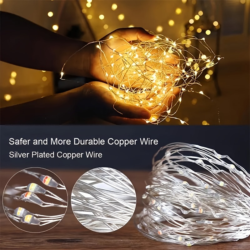 1pc Creative String Lights For Bedroom, Party, Wedding, For Outdoor Camping Hiking, Christmas Halloween Decoration, 1m10/2m20/3m30/5m50/10m100 LED Lights, Gifts For Mom, Mother's Day, Ramadan Valentine's Day Decoration - Image 2